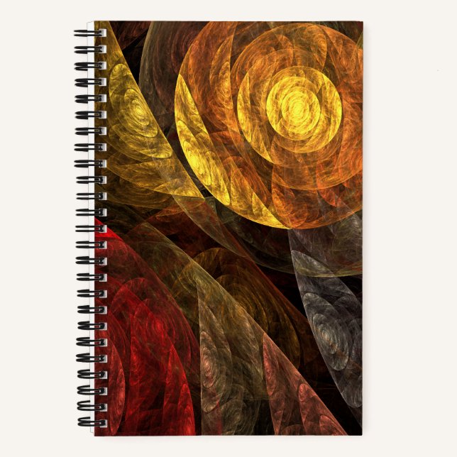 Sonnenblumen Modernes Abstraktes Kunstmuster Notizbuch (Vorderseite)