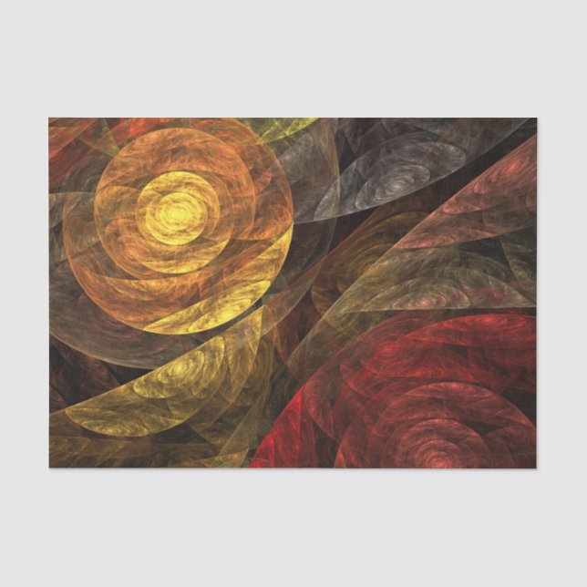 Sonnenblumen Modernes Abstraktes Kunstmuster Seidenpapier (Vorderseite)