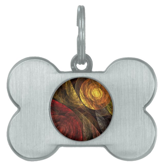 Sonnenblumen Modernes Abstraktes Kunstmuster Tiermarke (Vorderseite)