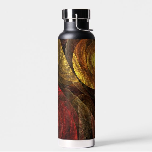 Sonnenblumen Modernes Abstraktes Kunstmuster Trinkflasche (Links)