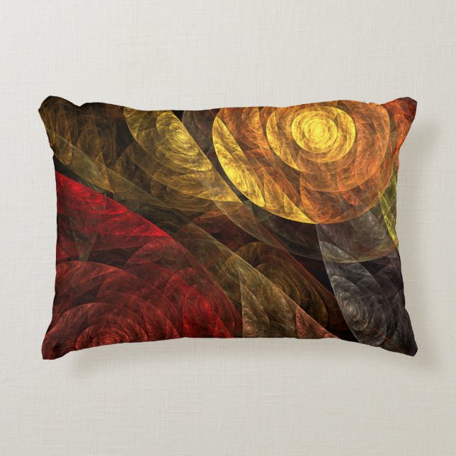 Sonnenblumen Modernes Abstraktes Kunstmuster Zierkissen (Vorderseite)