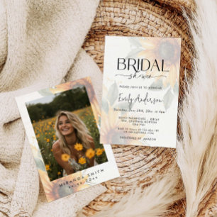 Sonnenblumen Modernes Foto Brautparty Einladung