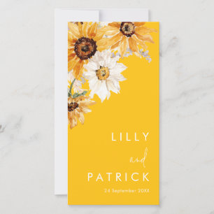 Sonnenblumen Modernes Hochzeitsprogramm