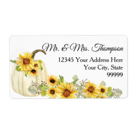Sonnenblumen Mustard Floral Wasserfarbe Weiße Kürb