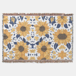 Sonnenblumen-Muster kuscheliges Kissen für neues Z Decke
