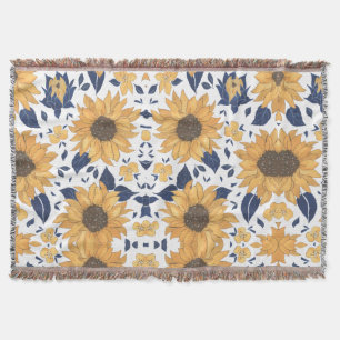 Sonnenblumen-Muster kuscheliges Kissen für neues Z Decke