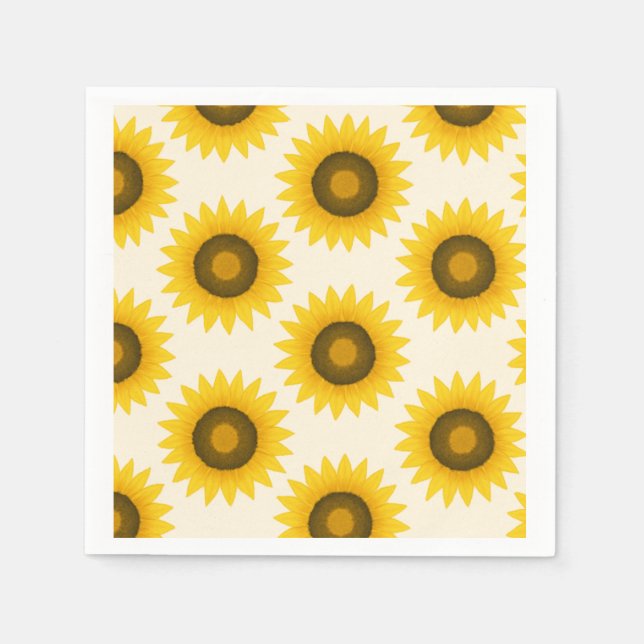 Sonnenblumen-Muster  Serviette (Vorderseite)