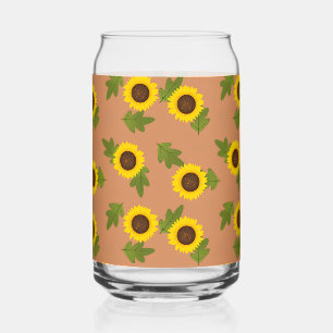 Sonnenblumen-Musterdesign – Hübsche Blumen-Ästheti Dosenglas