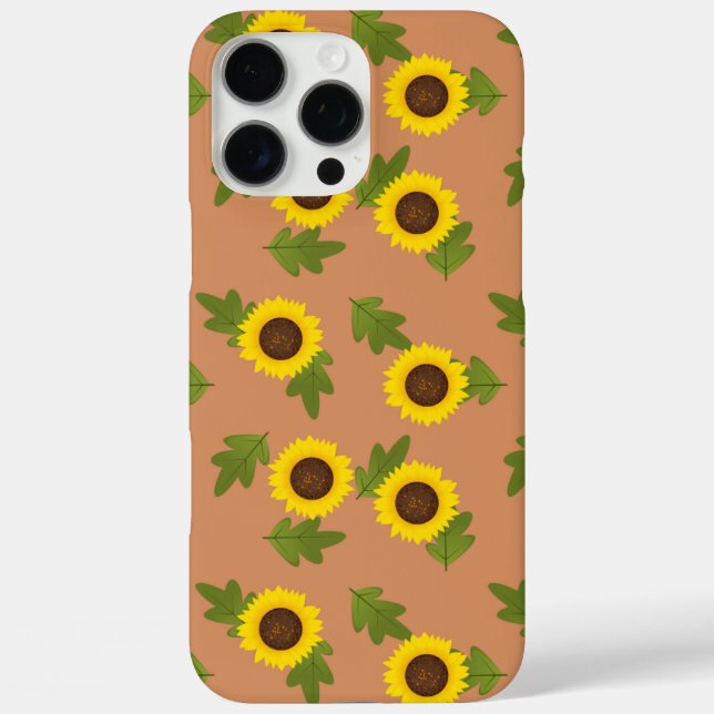 Sonnenblumen-Musterdesign – Hübsche Blumenästhetik iPhone 16 Pro Max Hülle (Rückseite)