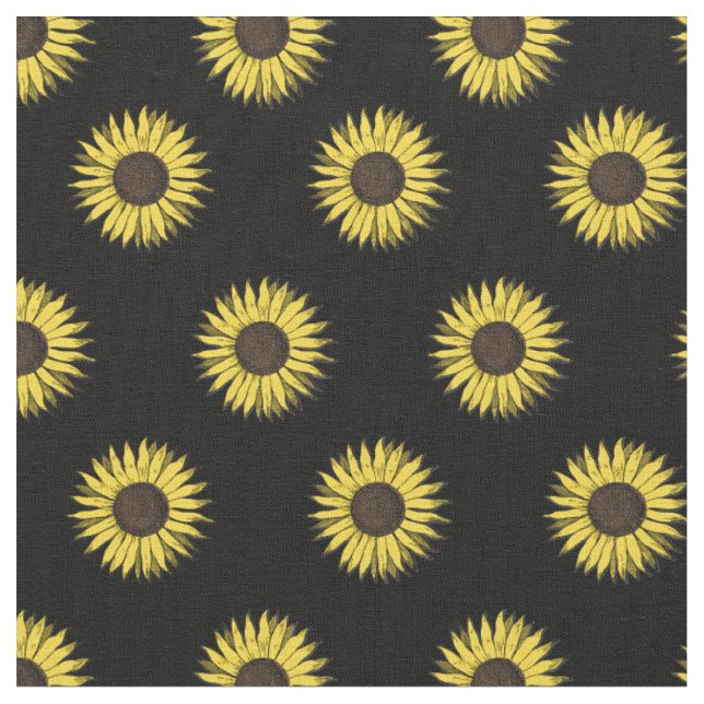 Sonnenblumen-Musterstoff Stoff (Nahaufnahme)
