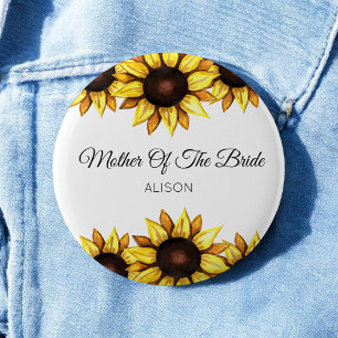 Sonnenblumen-Mutter-der-Braut-Blumenknopf Button