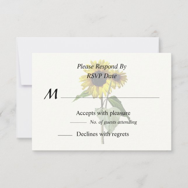 Sonnenblumen Mutter und Kind RSVP Karte (Vorderseite)
