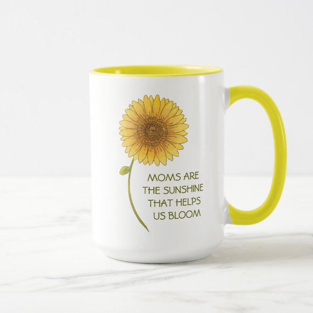 Sonnenblumen-Muttertags-Kaffeetasse Tasse (Rechts)