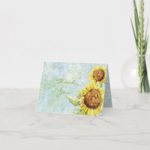 Sonnenblumen 'n Wirbel, Hochzeit danke Ihnen Hinwe