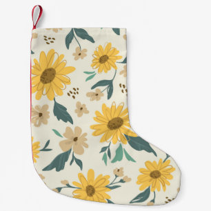 Sonnenblumen nahtlos Muster. Gelber Schwanz mit Kleiner Weihnachtsstrumpf