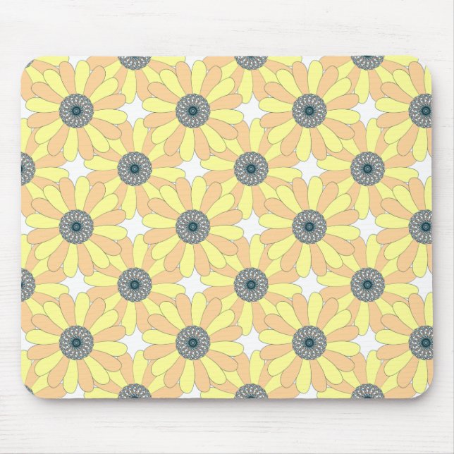 Sonnenblumen nahtlose Blumenmuster Mousepad (Vorne)