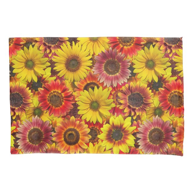 Sonnenblumen Nahtloses Muster Kissenbezug (Vorderseite-Links)