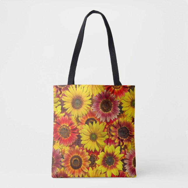 Sonnenblumen Nahtloses Muster Tasche (Vorderseite)