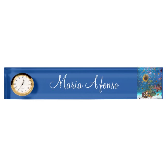 Sonnenblumen Namensplakette (Vorderseite)