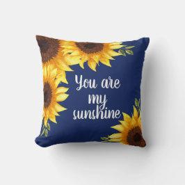 Sonnenblumen Navy Blue Chic Sie sind mein Sonnensc Kissen