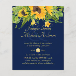 Sonnenblumen Navy Blue Country Blumenhochzeit Einl