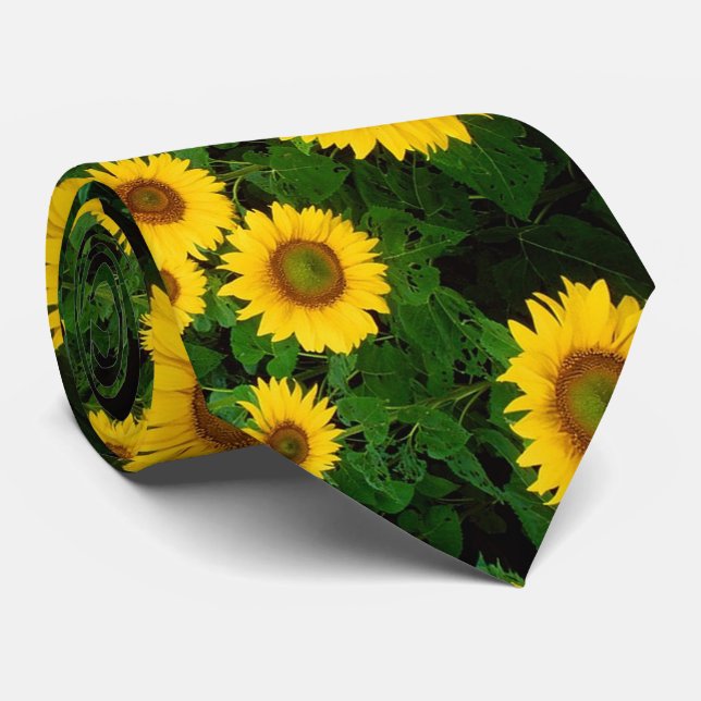 Sonnenblumen Neck Tie Krawatte (Gerollt)