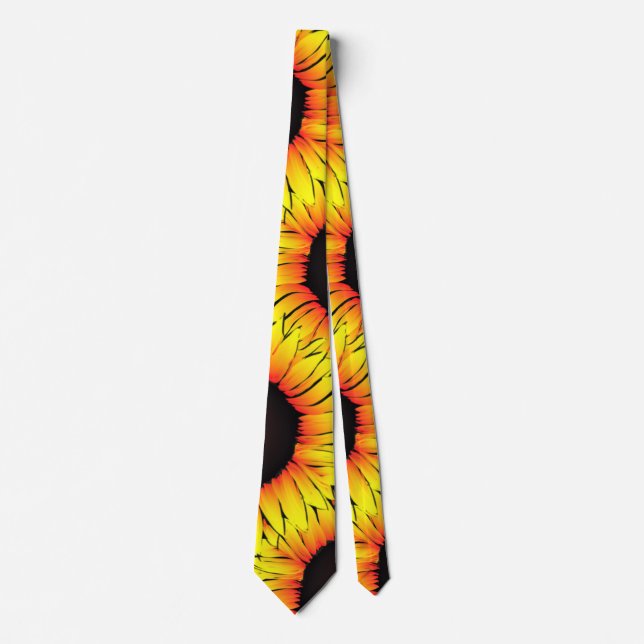 Sonnenblumen Neck Tie Summer Party Krawatte (Vorderseite)