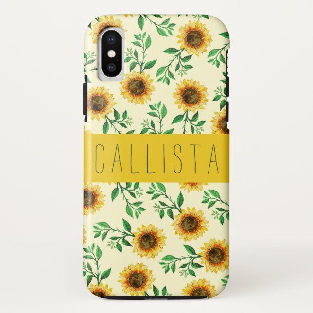 Sonnenblumen Neon Pastellgelbe Gelbe Sonnenblumen  Case-Mate iPhone Hülle (Rückseite)
