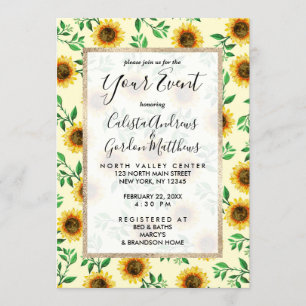 Sonnenblumen Neon Pastellgelbe Gelbe Sonnenblumen  Einladung