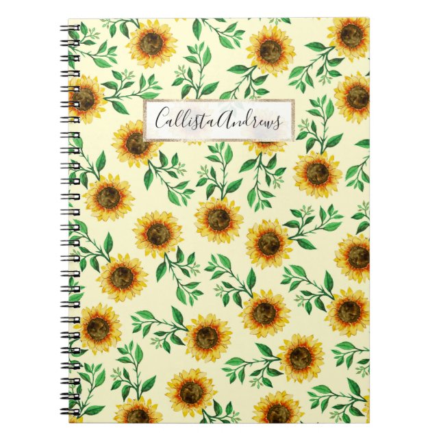 Sonnenblumen Neon Pastellgelbe Gelbe Sonnenblumen  Notizblock (Vorderseite)