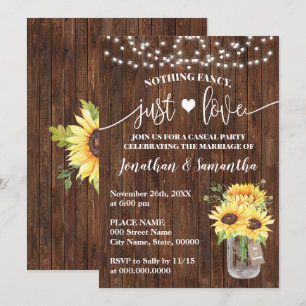 Sonnenblumen Nichts Extravagant nur Liebe Einladun Save The Date