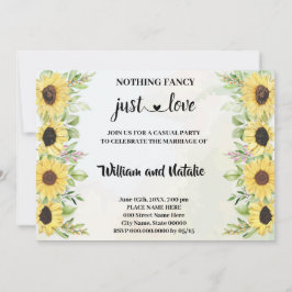 Sonnenblumen Nichts Extravagant nur Liebe Elopemen Einladung