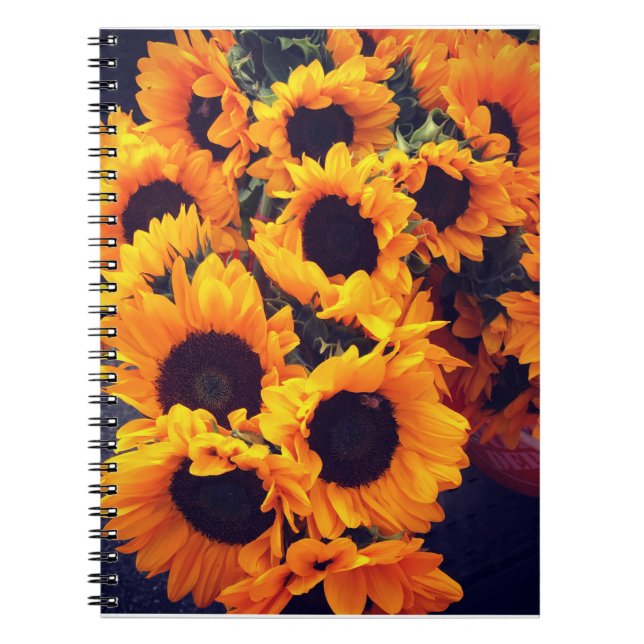 Sonnenblumen-Notebook Notizblock (Vorderseite)