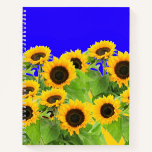 Sonnenblumen Notebook Ukrainische Flaggenfarben Notizbuch