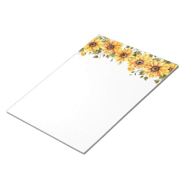 Sonnenblumen Notepad Notizblock (angewinkelt)