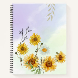 Sonnenblumen-Notizbuch, um Sie organisiert zu halt Notizbuch