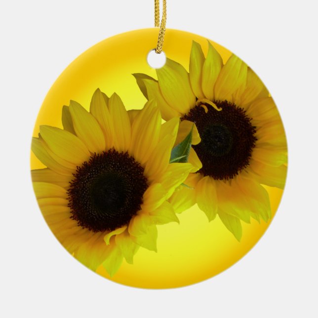 Sonnenblumen Ornament Personalisiert Sonnenblumen  (Vorne)