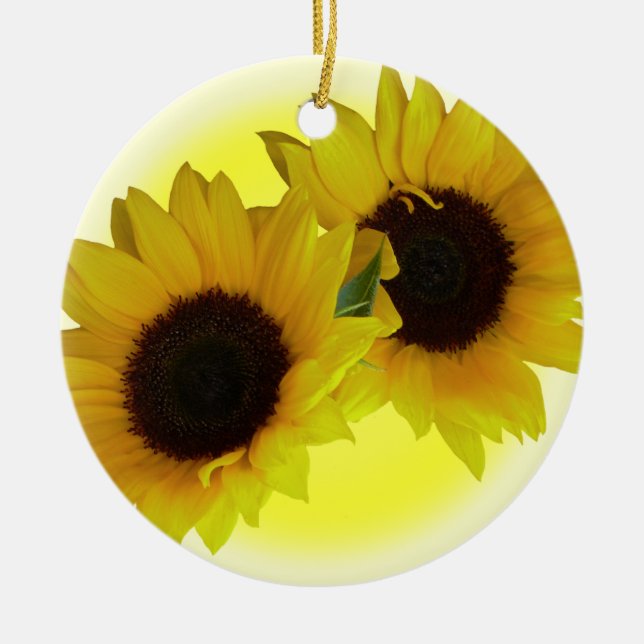 Sonnenblumen Ornament Schöne gelbe Blume Dekoratio (Vorne)