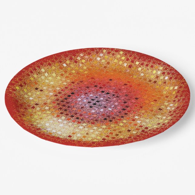 SONNENBLUMEN PAPPTELLER (Schrägansicht)