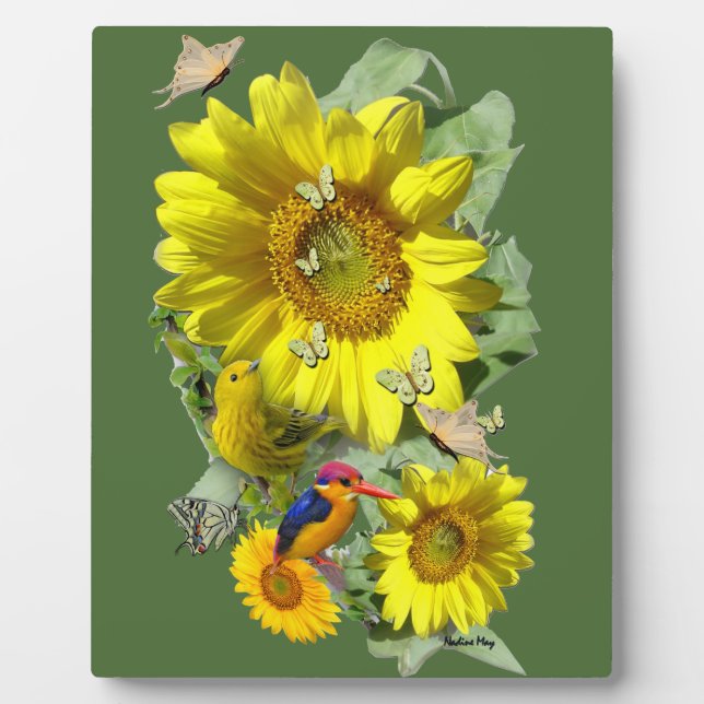 Sonnenblumen-Party Fotoplatte (Vorderseite)