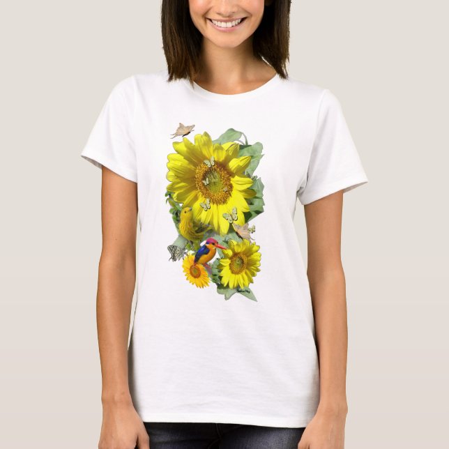 Sonnenblumen-Party T-Shirt (Vorderseite)