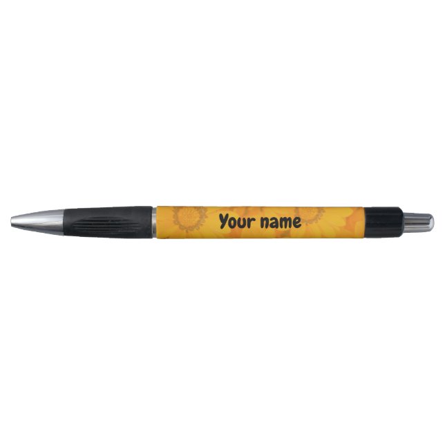 Sonnenblumen personalisiert kugelschreiber (Vorderseite)