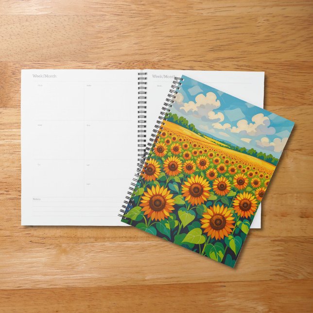 Sonnenblumen Planer (Planner with sunflowers)