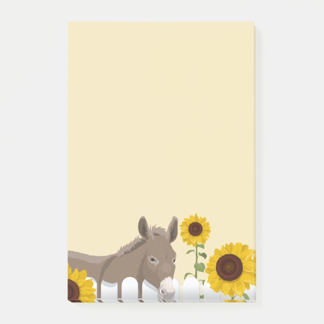 Sonnenblumen Post-it Klebezettel (Vorderseite)