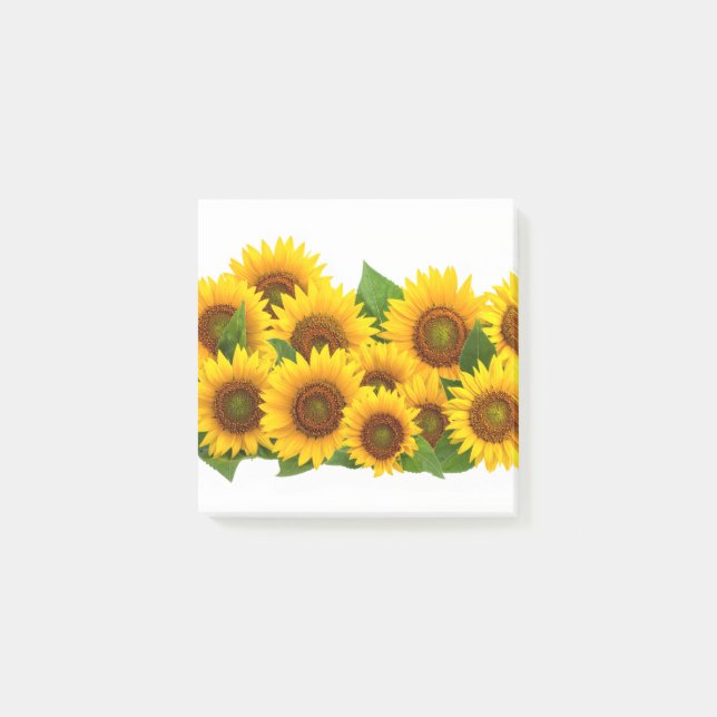 Sonnenblumen Post-it Klebezettel (Vorderseite)