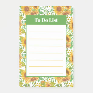 Sonnenblumen Post-it Klebezettel