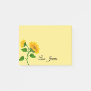 Sonnenblumen Posten-es-Anmerkungen Post-it Klebezettel