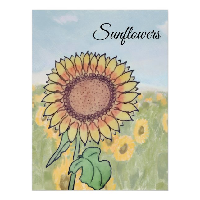 Sonnenblumen  poster (Vorderseite)