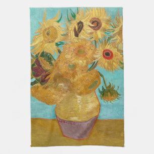 Sonnenblumen, postimpressionistisches Stillleben-G Geschirrtuch
