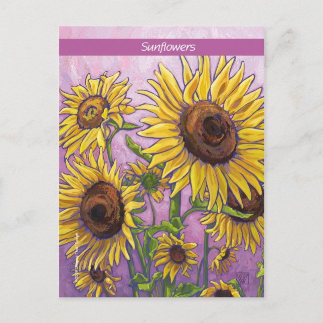 Sonnenblumen Postkarte (Vorderseite)